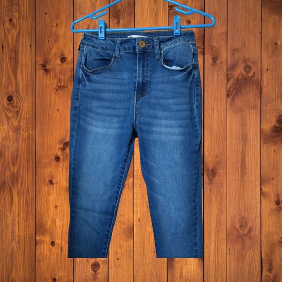 SO Juniors Size 5/27 High Rise Skinny Denim Blue Jeans Jeggings - Picture 2 of 4